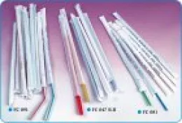 Pailles emballées flexible rayées 24cm-5mm